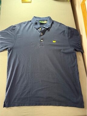 Master’s Amen Corner Navy Polo Shirt with Embroidered Logo